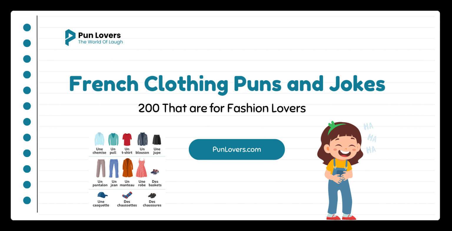 Visual guide to 200 French Clothing Puns and Jokes for Fashion Lovers