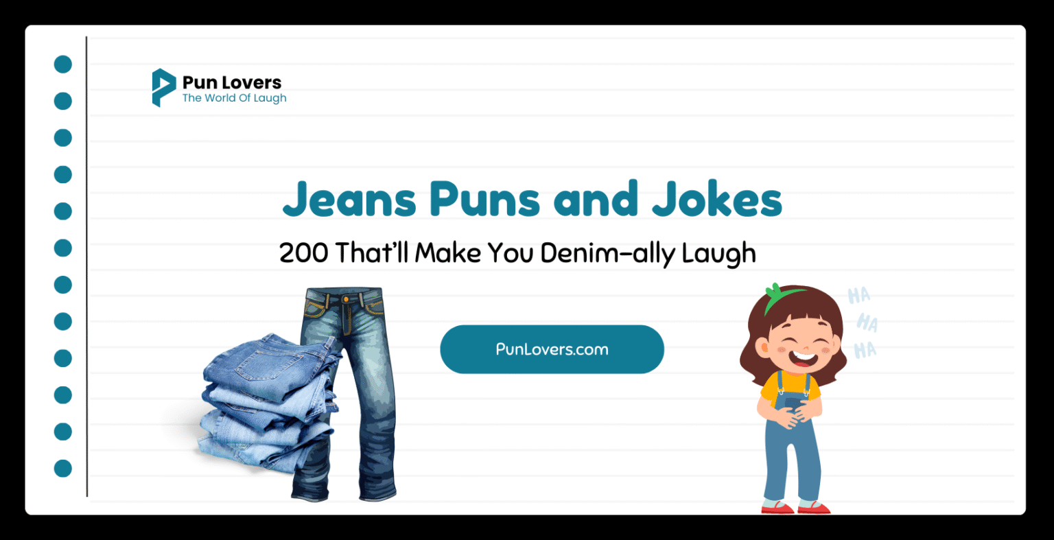Visual guide to 200 Jeans Puns and Jokes That’ll Make You Denim-ally Laugh