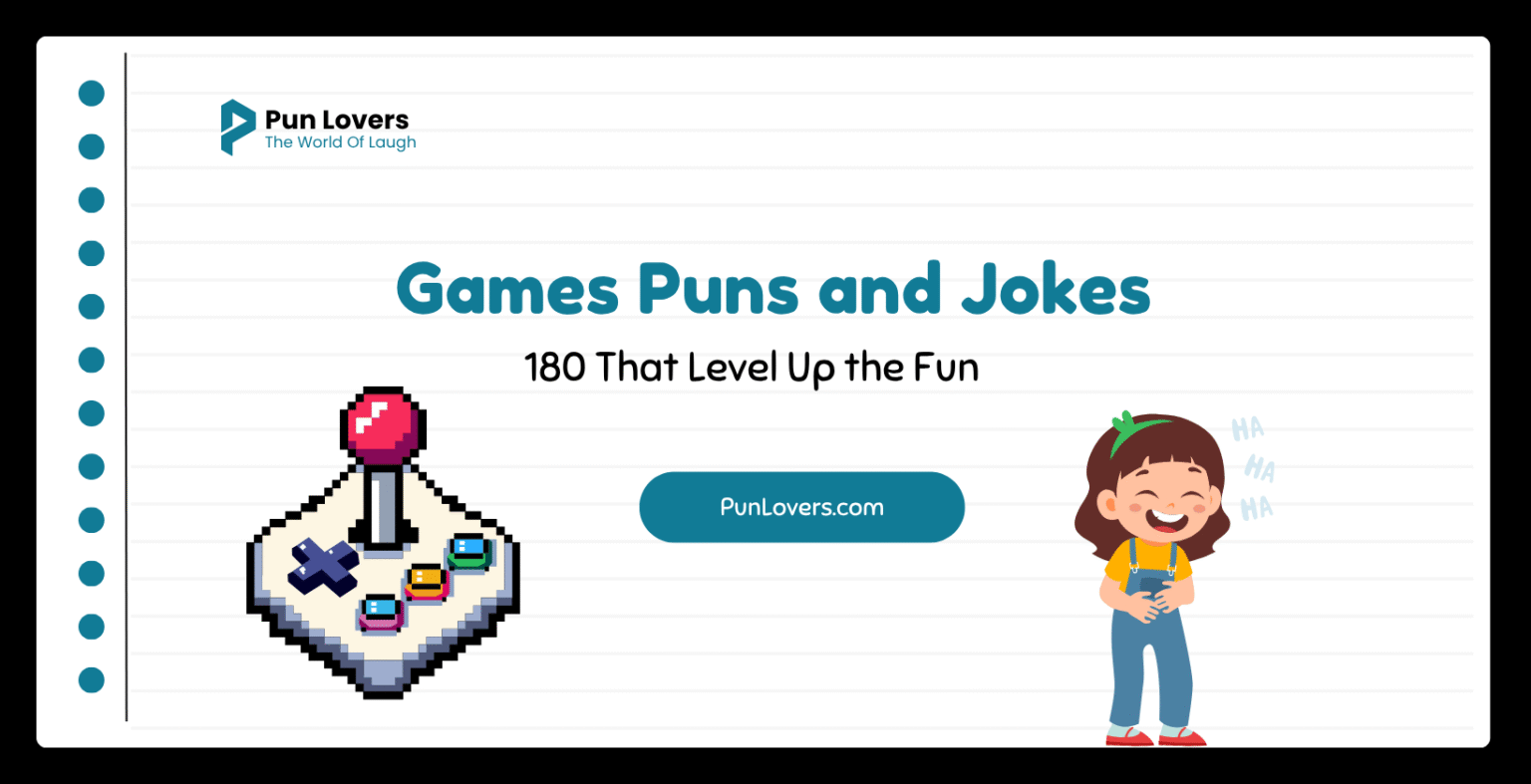 Visual guide to 180 Game Puns and Jokes That Level Up the Fun