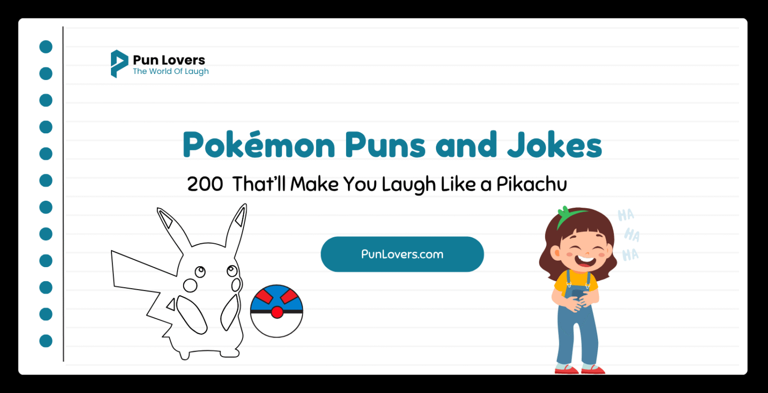 Visual guide to 200 Pokémon Puns and Jokes That’ll Make You Laugh Like a Pikachu